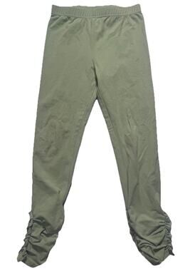 Cheeky Plum Boutique Girls Leggings Sage Green Ruched Bow Size 6